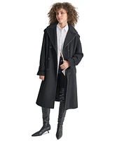 Dkny Women's Wool Blend Double-Breasted Wrap Coat