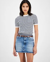 Tommy Jeans Women's Essential Striped Short-Sleeve Sweater