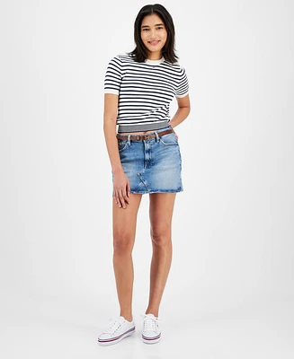 Tommy Jeans Women's Essential Striped Short-Sleeve Sweater