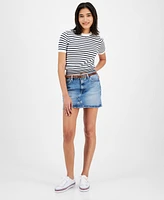 Tommy Jeans Women's Essential Striped Short-Sleeve Sweater