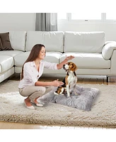 Elle Pet Bed for Cats and Dogs, Tufted Dog Crate Mat, Cushion Pet Beds