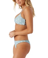 Oneill Juniors Saltwater Essentials Printed Cross Back Bikini Top Flamenco Bikini Bottoms