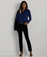 Lauren Ralph Petite Classic-Fit Satin Charmeuse Shirt