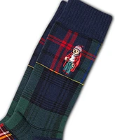 Polo Ralph Lauren Men's Patchwork Tartan Plaid Slack Socks