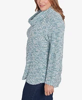 Ruby Rd. Plus Size Cowl Neck Cozy Boucle Knit Top