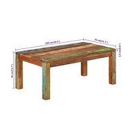 vidaXL Coffee Table 39.4"x21.7"x15.7" Solid Reclaimed Wood