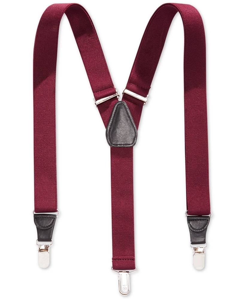 Club Room 25mm Skinny Solid Suspenders, Created for Macy's