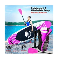 SereneLife Free-Flow Inflatable Stand-Up Paddle-Board (Sup), 10.5 ft.