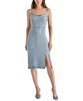 Steve Madden Women's Slit-Front Giselle Denim Midi Dress