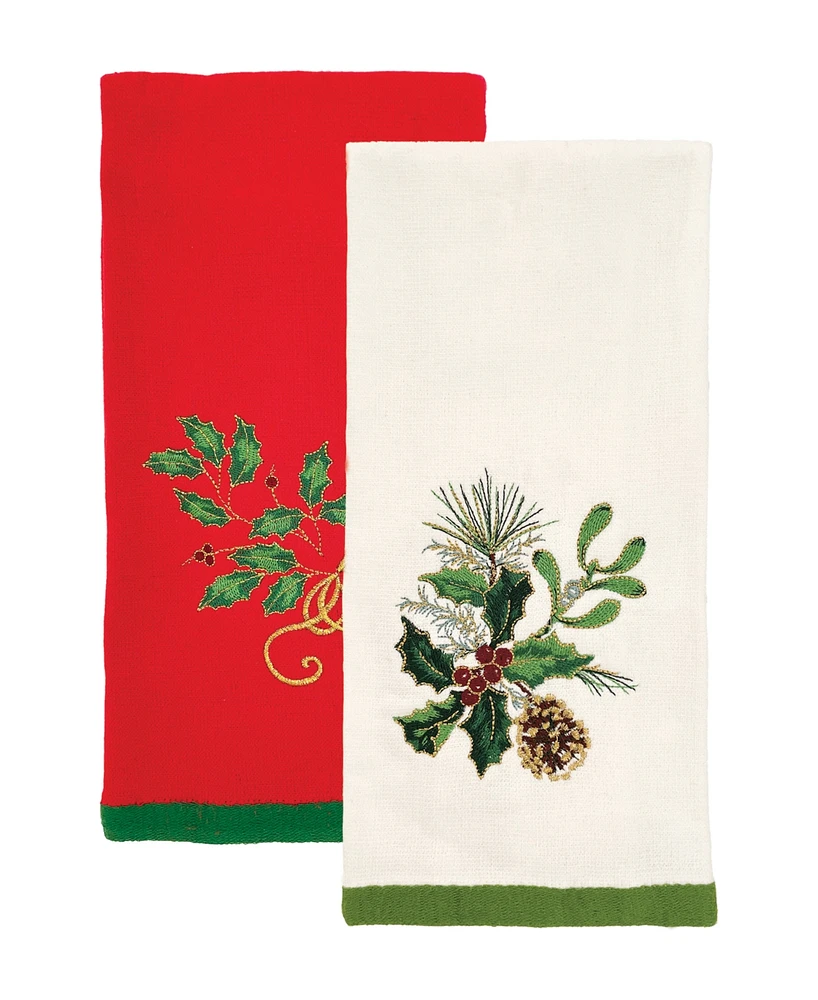 Lenox Holiday Green Kitchen Towel, Set of 2