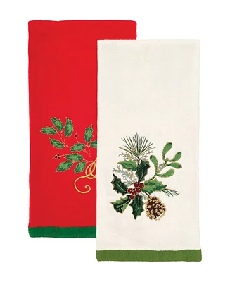 Lenox Holiday Green Kitchen Towel, Set of 2