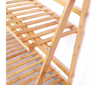 Unho 3 Tier Foldable Bamboo Plant Stand Planter Organizer for Dsplaying Garden Flowers