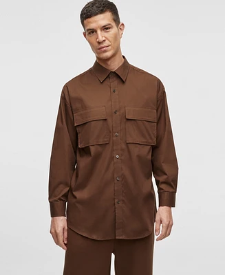 Mode of One Men's Long-Sleeve Button-Front Utility Shirt, Exclusively at Macy's