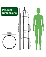 Slickblue 2-Pack Garden Obelisk Trellis Rustproof Tower for Climbing Plants, Flowers & Vegetable Support