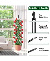 Slickblue 2-Pack Garden Obelisk Trellis Rustproof Tower for Climbing Plants, Flowers & Vegetable Support