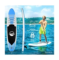 SereneLife Free-Flow Inflatable Stand-Up Paddle-Board (Sup), 10.5 ft.