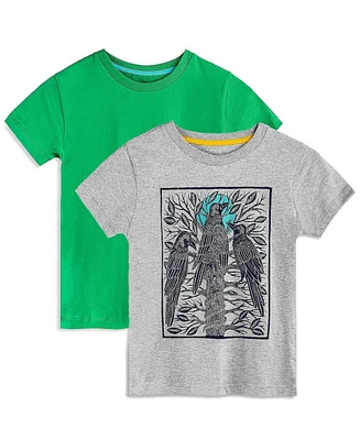 Mightly Boys & Girls Fair Trade Organic Cotton Graphic Short Sleeve T-Shirt 2-pack