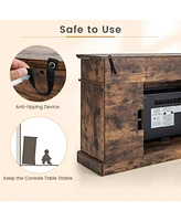 58'' Fireplace Tv Stands Media Consoles with 1400W Electric