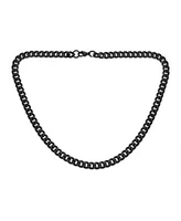 Bling Jewelry Heavy Duty Curb Chain Necklace Black Ip Stainless Steel 7MM