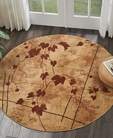 Nourison Home Somerset ST70 5'6"x5'6" Round Area Rug