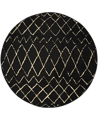 Nourison Home Grafix GRF04 5'3"x5'3" Round Area Rug