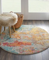 Nourison Home Celestial CES02 4'x4' Round Area Rug