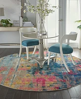 Nourison Home Celestial CES09 7'10"x7'10" Round Area Rug