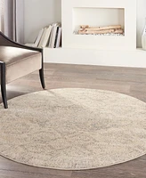 Nourison Home Tranquil TRA13 5'3"x5'3" Round Area Rug