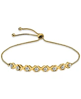 Giani Bernini Cubic Zirconia Xo Bolo Bracelet, Created for Macy's