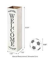 Glitzhome 30"H Double Side Boxed Welcome Porch Sign