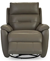 Ossorio Leather Power Swivel Glide Recliner, Created for Macy's