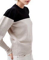 French Connection Women's Babysoft Long-Sleeve Colorblocked Sweater