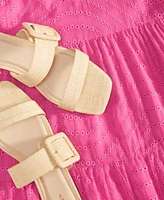 On 34th Womens Mini Dress Drop Earrings Strappy Flat Sandals Created For Macys