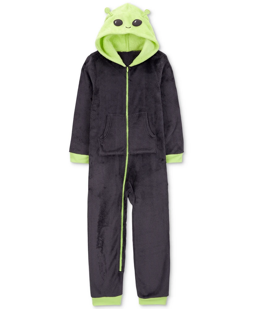 Carter's Little & Big Boys 1-Piece Alien Fuzzy Fleece Costume Pajamas