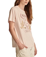 Lucky Brand Women's Cotton Rodeo Queen Boyfriend Tee