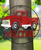 Glitzhome 20"D Outdoor Truck Welcome Wall Decor