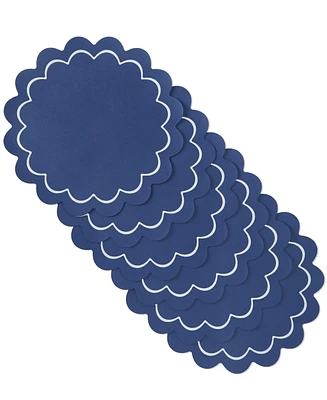 kate spade new york Scallop Edge 15" Round Reversible Placemats, Set of 6