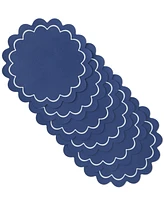 kate spade new york Scallop Edge 15" Round Reversible Placemats, Set of 6
