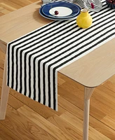 Kate Spade New York Hand Painted Shirting Stripe Table Runner, 15"x 72"