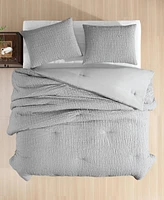 Kenneth Cole New York Serenity Wavy Lines Embossed -Pc. Duvet Cover Set
