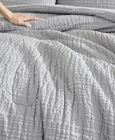 Kenneth Cole New York Serenity Wavy Lines Embossed -Pc. Duvet Cover Set