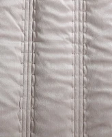 Vera Wang Linear Stitch Velvet 3-Pc. Quilt Set