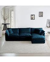 Streamdale Furniture Modular Sectional Sofa with Reversible Ottoman