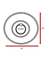 Mondawe 9'' H x 28'' W Fiber Reinforced Concrete Outdoor Fire pit(Stone Gray)Cm-1021