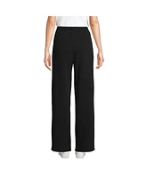 Lands' End Women's Tall Serious Sweats High Rise Relaxed Straight Leg Pants