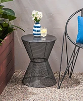 Streamdale Furniture Nevada Mesh Hourglass Outdoor Side Table