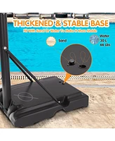 Streamdale Furniture Basketball Hoop Basketball System 4.76-10ft Height Adjustable with 4 Basketball, Net Pocket, Inflator Set