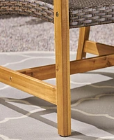 Hampton Wood + Wicker 3 Seater