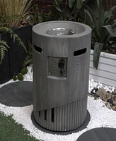 32000 Btu, Csa Certification Diameter 20 Inch Round Outdoor Gas Fire Pit, Contain 2.5kg Lava Stone And Rainproof Cover, Magnesium Oxide Cultured Stone