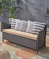 Elegant And Durable Wicker 3-Seater Sofa For Outdoor Comfort